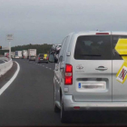 Partidarios de la Independencia se deplazan por carretera hasta Bruselas, para acudir a la manifestación.-JUDITH FIGUERAS