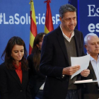 Xavier Garcia Albiol, en su comparecencia para valorar los resultados electorales del 21-D.-JOAN CORTADELLAS