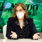 María Paz Robina en el programa ‘La Quinta Esquina’, emitido ayer en La 8 de Valladolid. | J. M. LOSTAU