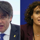 Rifirrafe entre Carles Puigdemont y Dolors Montserrat en el Parlamento Europeo.-EUROPA PRESS / ACN