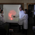 José Juan García Marín, Concha Pérez, Francisco Bermejo y Marta Rodríguez en las instalaciones de la Universidad de Salamanca.-ENRIQUE CARRASCAL