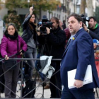 Junqueras, el 2 de noviembre, a su llegada a la Audiencia Nacional.-JUAN MANUEL PRATS