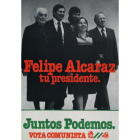 Felipe Alcaraz entre Dolores Ibárruri y Santiago Carrillo, entre otros, en el cartel del PCE para las elecciones andaluzas de 1982.-PCE