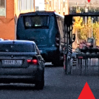Cuello de botella provocado por la instalación de una terraza en Medina de Rioseco.- E. M.