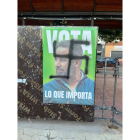 Cartel de Vox en Zaratán con una esvástica pintada. -@VOXVALLADOLID