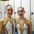 Las nadadoras del CNS Fabio Nelli Valladolid, Vanessa y  María.-ELMUNDO