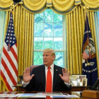 El presidente de los Estados Unidos, Donald Trump, en la Oficina Oval en la Casa Blanca en Washington DC.-JIM WATSON (AFP)