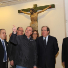 El presidente de la Junta de Castilla y León, Juan Vicente Herrera, visita el Museo de Arte Sacro de Becerril de Campos (Palencia) acompañado, entre otros, del consejero de Educación, Fernando Rey, y de la presidenta de la Diputación, Ángeles Armisén-Ical