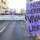 Manifestación contra la violencia machista, en una imagen de archivo.-E. M.