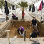 Excavación en el lugar en el que se sospecha que hay una fosa con víctimas del franquismo. J.M. LOSTAU