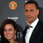 Rio Ferdinand y su esposa Rebecca Ellison, que falleció por un cáncer de mama en el 2015.-AFP