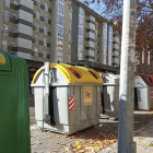 Un contenedor amarillo instalado en una calle de Valladolid. -E.M.