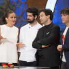 El jurado de 'Masterchef', junto a Miguel Ángel Muñoz.-RTVE