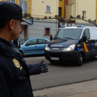 Llegada de los tres detenidos al juzgado de Aranda.-ICAL