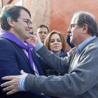 Alfonso Fernández Mañueco y Juan Vicente Herrera se saludan.-J.M. LOSTAU