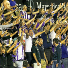 Aspecto de la nueva grada de animación en el primer encuentro de Liga contra el Oviedo.-J. M. LOSTAU