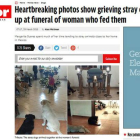 Numerosos perros callejeros despiden a Margarita Suárez en su funeral-Foto: MIRROR