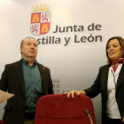 El presidente de Asaja en Castilla y León, Donaciano Dujo, junto a la consejera de Agricultura, Milagros Marcos.-ICAL