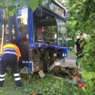 El autobus accidentado-Twitter Policía de Valladolid