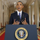 Barack Obama, durante su discurso sobre política migratoria, este jueves en la Casa Blanca.-Foto: AP / JIM BOURG