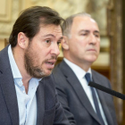 El alcalde de Valladolid, Óscar Puente, y el concejal de Hacienda, Antonio Gato, presentan el balance del Plan de Empleo 2016 del Ayuntamiento de Valladolid-ICAL