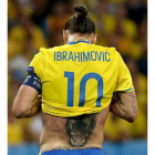 Ibrahimovic ha jugado su último partido con la selección sueca.-EFE