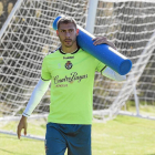 Samuel Llorca en un entrenamiento del Real Valladolid-M. A. SANTOS /  PHOTOGENIC