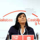 La secretaria de Organización del PSCyL-PSOE, Ana Sánchez, presenta el balance de legislatura en Castilla y León-Ical