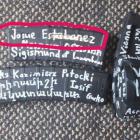 El arma del terrorista de Nueva Zelanda en la que aparecen varios nombres, entre ellos el de un español.-TWITTER (REUTERS)