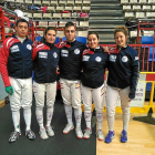 De izquierda a derecha, Diego Balmori, María Mateos, Adrián Yáñez, Inés Martín y Naiara Moreno, del VCE.-EM