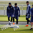 Messi, en el entrenamiento con Argentina.-VÍCTOR LERENA (EFE)