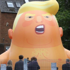 El globo gigante baby Trump que acompañará al presidente estadounidense en su visita al Reino Unido a modo de protesta. /-ISABEL INFANTES