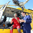 Juan Carlos Suárez-Quiñones, visita las instalaciones del Grupo de Rescate y Salvamento de la Junta de Castilla y León, en Alcazarén.-ICAL