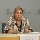 a vicepresidenta y portavoz, Rosa Valdeón, informa de los acuerdos alcanzados en el Consejo de Gobierno.-ICAL