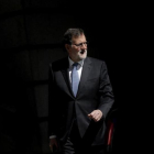 Mariano Rajoy, presidente del Gobierno, sale del Congreso de los Diputados, el pasado 15 de marzo.-JOSÉ LUIS ROCA