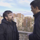 Jordi Évole con Pedro Sánchez, en el programa 'Salvados' que se emitió el 21 de diciembre del 2004.-LA SEXTA