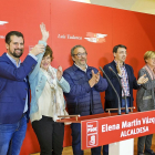 Tudanca interviene en el acto de presentación de la candidata del PSOE a la Alcaldía de Béjar, Elena Martín, junto a la comisionada Isaura Leal.-ICAL