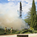Incendio en un parque de Villa del Prado en Valladolid