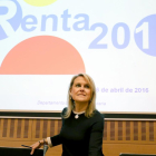 La delegada especial de la Agencia Tributaria en Castilla y León, Georgina de la Lastra, presenta la Campaña de Renta 2015-ICAL