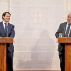 Alfonso Fernández Mañueco y Francisco Igea durante la presentación de los primeros meses de gobierno.-ICAL