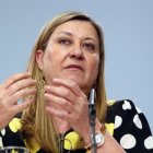 La consejera de Economía y Hacienda, Pilar del Olmo, durante la rueda de prensa posterior al Consejo de Gobierno de Castilla y León-ICAL