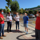 Visita del concejal de Movilidad y Espacio Urbano, Luis Vélez, a las recién renovadas aceras de Juan Carlos I. - AYUNTAMIENTO DE VALLADOLID