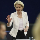 Ursula von der Leyen, en su comparecencia en la Eurocámara.-JEAN-FRANÇOIS BADIAS