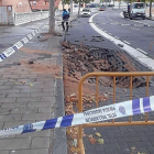 Zona de la calle Padre Llanos en la que se produjo la rotura de tubería.-E. M.