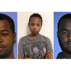 Tres de los cuatro detenidos por matar a los dos policías. De izquierda a derecha, Marvin Banks, Joanie Calloway y Curtis Banks.-Foto: REUETRS