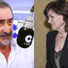 Carlos Herrera y Carmen Calvo.-EL PERIÓDICO