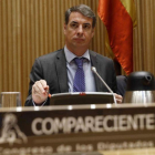 El presidente de la SEPI, Vicente Fernández Guerrero, durante su comparecencia en el Congreso.-J.J.GUILLEN (EFE)