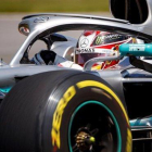 El británico Lewis Hamilton estrelló su Mercedes en el primer día del GP de Canadá.-EFE / VALDIN CHEMA