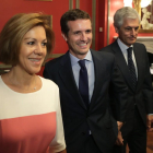 María Dolores de Cospedal, Pablo Casado y Alfonso Suarez Illana.-EFE / ZIPI