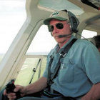 Harrison Ford, a los mandos de su avioneta.-AP / DAMIAN DOVARGANES